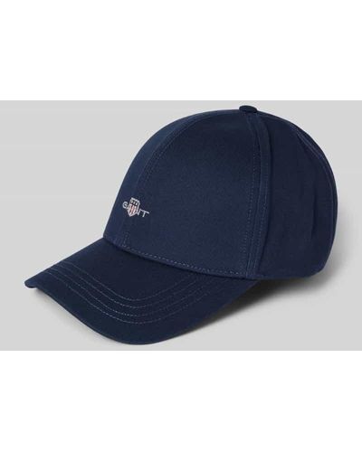 GANT Basecap mit Label-Stitching Modell 'UNISEX SHIELD HIGH CAP' - Blau