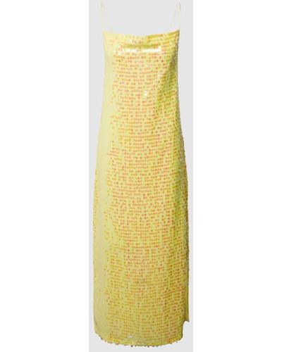 HUGO Maxikleid mit Raffungen Modell 'Koniya' - Gelb