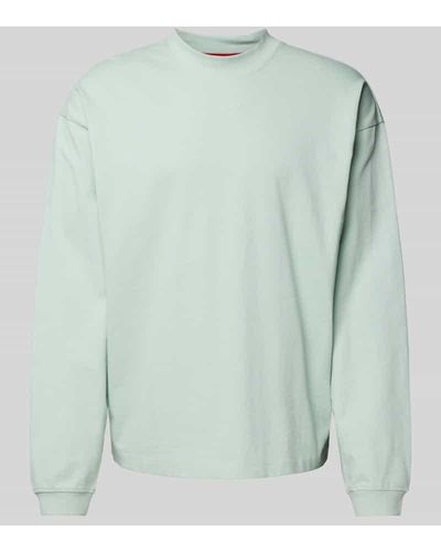 HUGO Sweatshirt mit Label-Detail Modell 'Daposo' - Grün