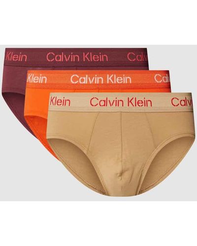 Calvin Klein Slip mit elastischem Bund - Orange
