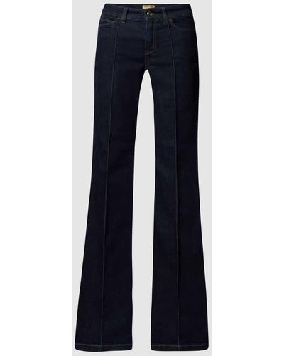 Cambio Flared Cut Jeans mit 5-Pocket-Design - Blau
