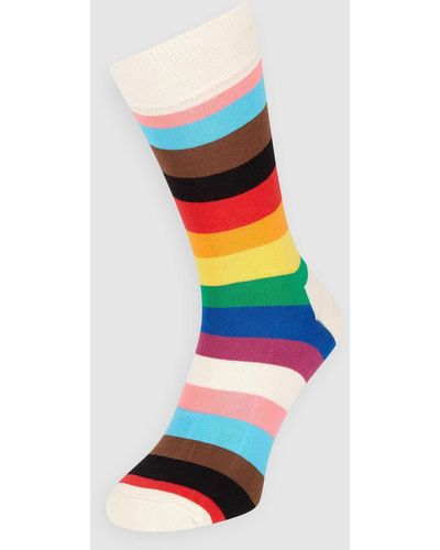 Happy Socks Sokken Met Contraststrepen - Wit
