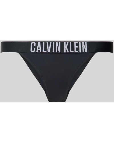 Calvin Klein Bikini-Hose mit Label-Bund Modell 'BRAZILIAN INTENSE POWER' - Schwarz