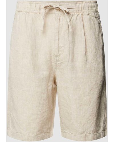 Knowledge Cotton Shorts mit Gesäßtaschen - Natur
