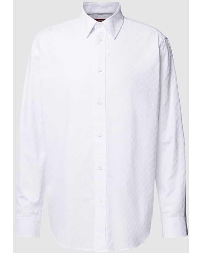 Esprit Regular Fit Business-Hemd mit Karomuster - Weiß