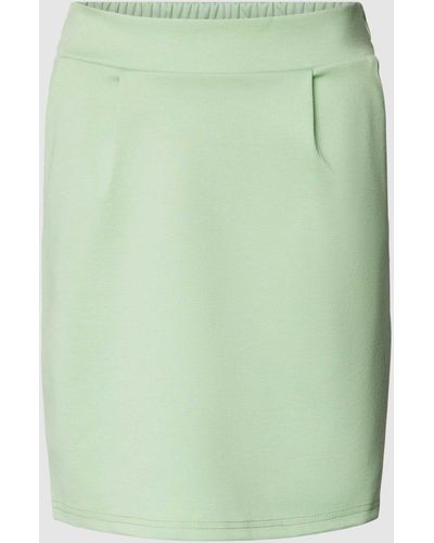 Ichi Minirock mit Viskose-Anteil Modell 'Kate' - Grün