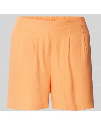 Vero Moda Shorts aus Viskose-Leinen-Mix Modell 'JESMILO' - Orange