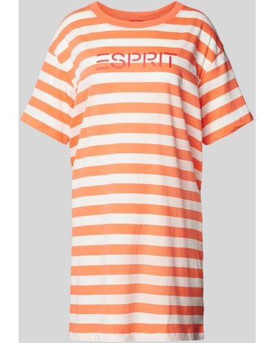 Esprit Nachthemd Met Logoprint - Oranje