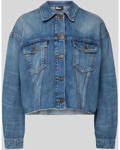 The Kooples Jeansjacke mit Brustpattentaschen - Blau