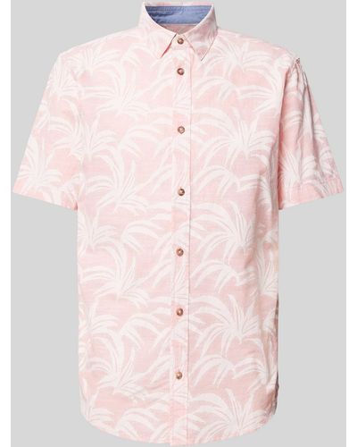 Tom Tailor Vrijetijdsoverhemd Met Bloemenmotief - Roze