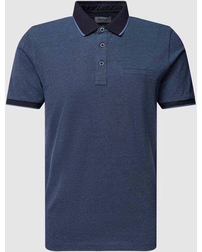 Pierre Cardin Poloshirt mit Label-Detail - Blau