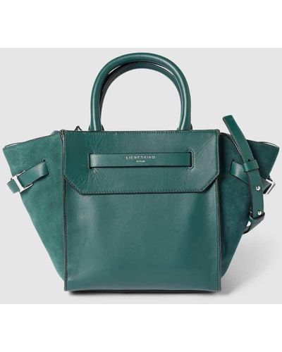 Liebeskind Berlin Handtasche mit Label-Prägung Modell 'LORA' - Grün