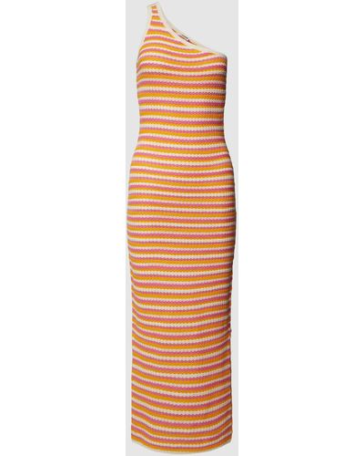 Noisy May Maxi-jurk Met One Shoulder-band - Wit