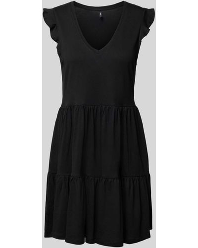 ONLY Mini-jurk Met V-hals - Zwart