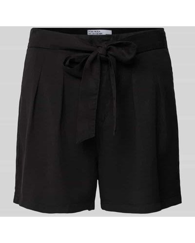 Vero Moda Loose Fit Shorts mit Bindegürtel Modell 'MIA' - Schwarz
