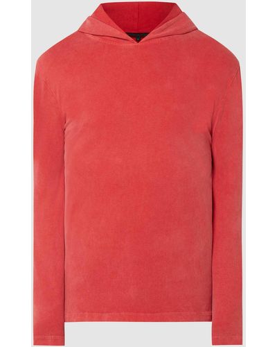 DRYKORN Regular Fit Hoodie im Washed Out Look Modell 'Milian' - Rot