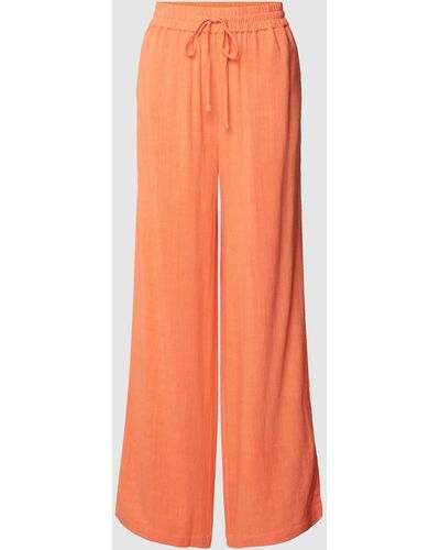 SELECTED Broek Met Elastische Band - Oranje