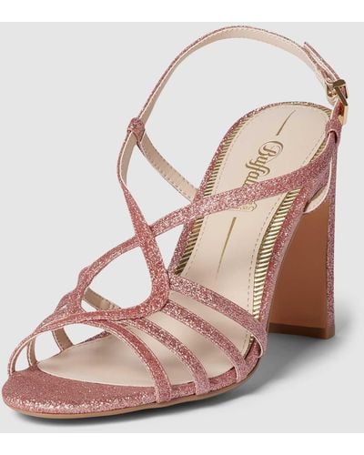 Buffalo Sandalette aus Satin Modell 'Jean' - Pink