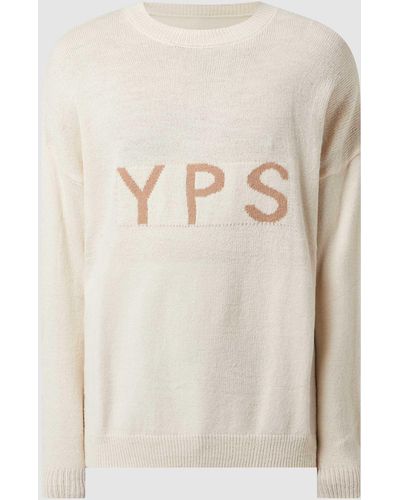 YOUNG POETS SOCIETY Pullover mit Logo Modell 'Edward' - Natur
