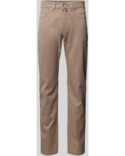 Pierre Cardin Tapered Fit Chino im 5-Pocket-Design Modell 'Lyon' - Natur