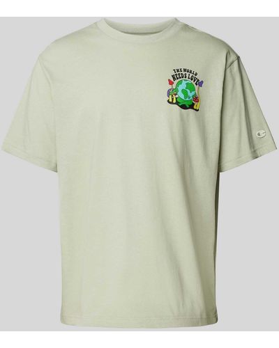 Champion T-Shirt mit Label-Print Modell 'ECO FUTURE CIROLAR' - Grün