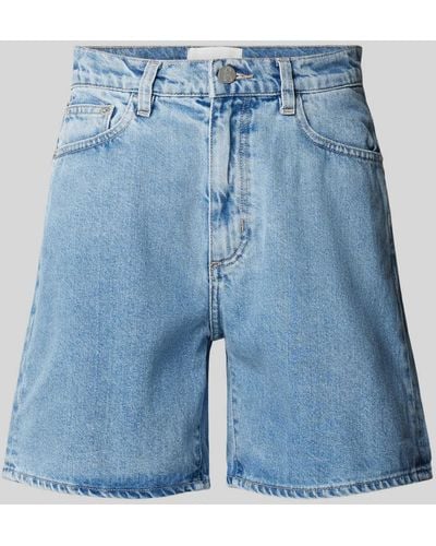 ARMEDANGELS Korte Regular Fit Jeans Met Logodetail - Blauw