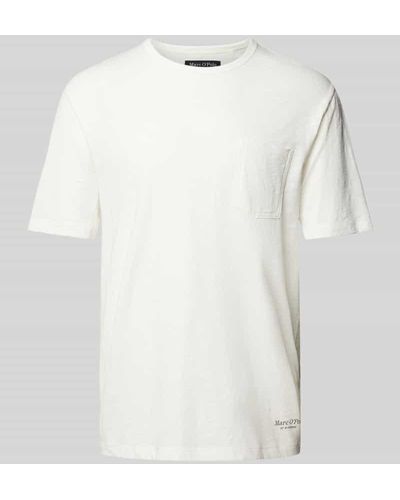 Marc O' Polo T-Shirt mit Brusttasche - Weiß