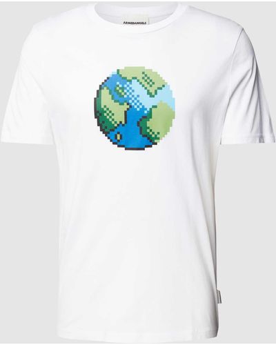 ARMEDANGELS T-shirt Met Motiefprint - Blauw