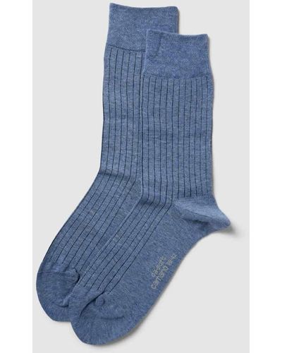 Camano Socken mit Stretch-Anteil im 2er-Pack - Blau
