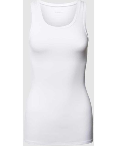 Schiesser Tanktop mit Feinripp Modell 'PURE RIB' - Weiß