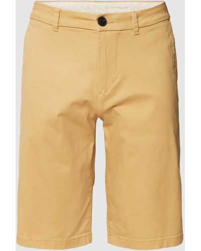 Tom Tailor Denim Slim Fit Chino-Shorts mit Eingrifftaschen - Natur