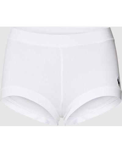 Polo Ralph Lauren Pyjama-Shorts mit Label-Stitching - Weiß