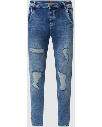 SIKSILK Skinny Fit Jeans mit Stretch-Anteil - Blau