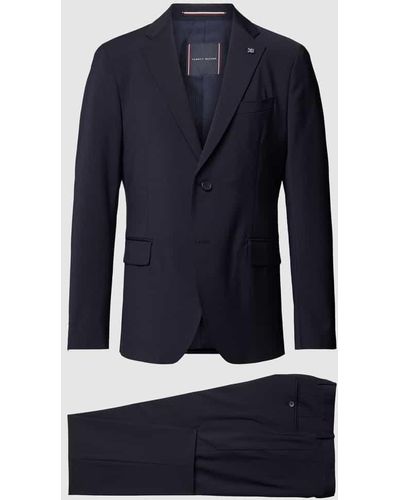 Tommy Hilfiger Slim Fit Anzug mit Pattentaschen - Blau