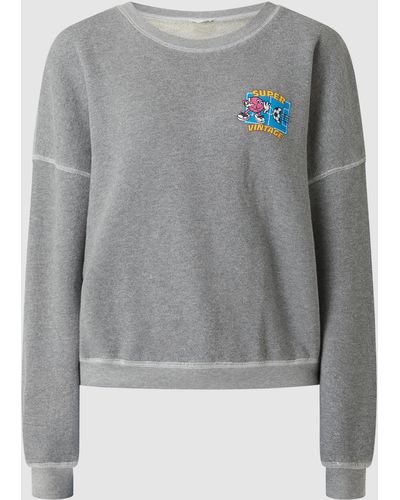American Vintage Sweatshirt mit Print Modell 'Gupcity' - Grau