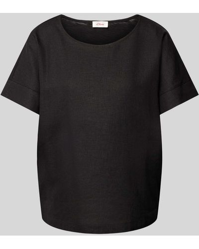 S.oliver T-Shirt mit Rundhalsausschnitt - Schwarz