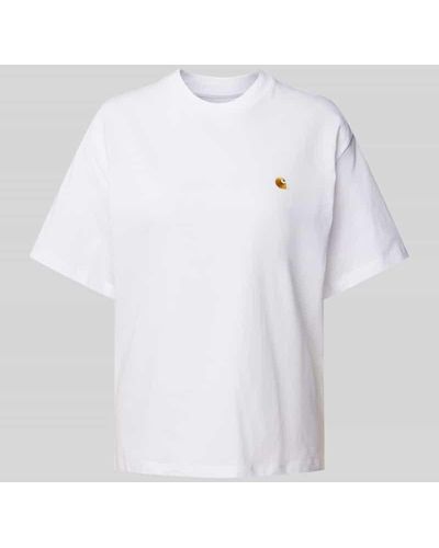 Carhartt T-Shirt mit Logo-Stitching - Weiß