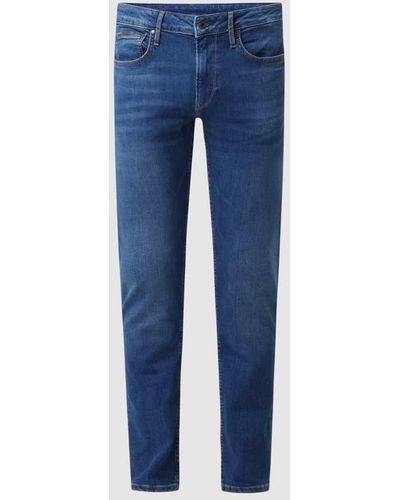Pepe Jeans Tapered Fit Jeans mit Stretch-Anteil Modell 'Stanley' - Blau