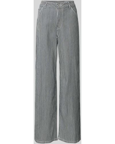 Vero Moda Loose Fit Jeans Met Streepmotief - Grijs