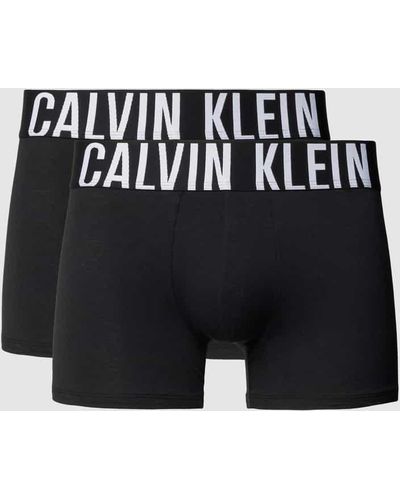 Calvin Klein Trunks mit Label-Bund im 3er-Pack - Schwarz