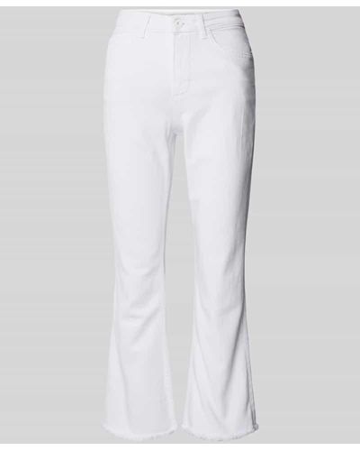 Marc O' Polo Flared Cut Jeans in unifarbenem Design Modell 'KIRUNA' - Weiß