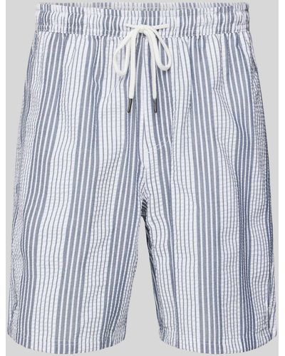 Redefined Rebel Regular Fit Shorts mit Gesäßtaschen Modell 'JONAS' - Blau