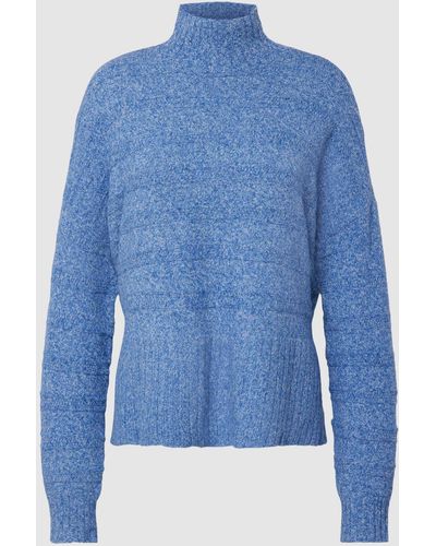 Vero Moda Gebreide Pullover Met Opstaande Kraag - Blauw