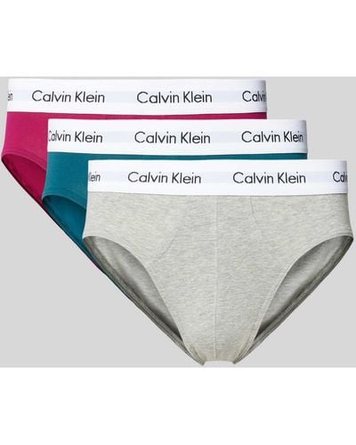 Calvin Klein Slip mit Label-Bund im 3er-Pack - Pink