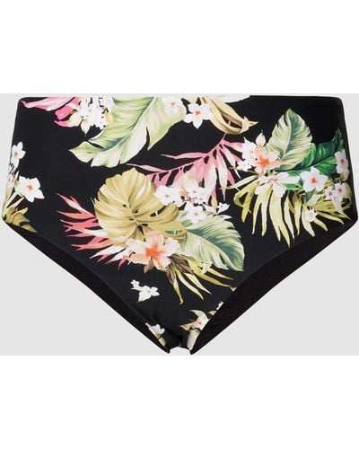 Rip Curl Bikini-Slip mit floralem Muster - Schwarz