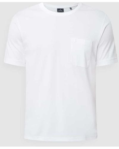 RAGMAN T-Shirt mit Brusttasche - Weiß