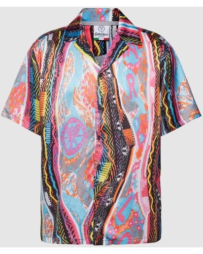 carlo colucci Freizeithemd mit Allover-Muster - Mehrfarbig