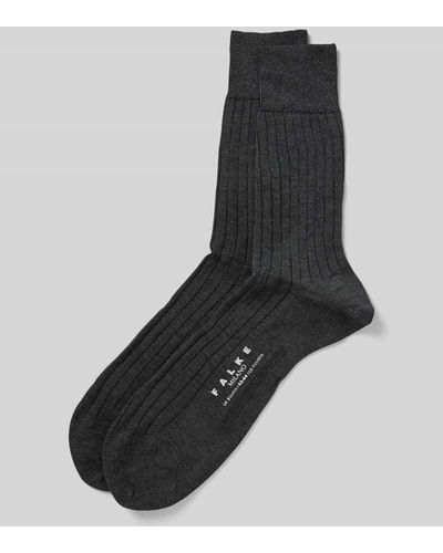 FALKE Socken mit Label-Print Modell 'MILANO' - Schwarz
