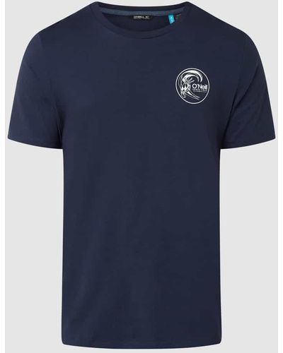 O'neill Sportswear T-Shirt mit Label-Print Modell 'Circle' - Blau