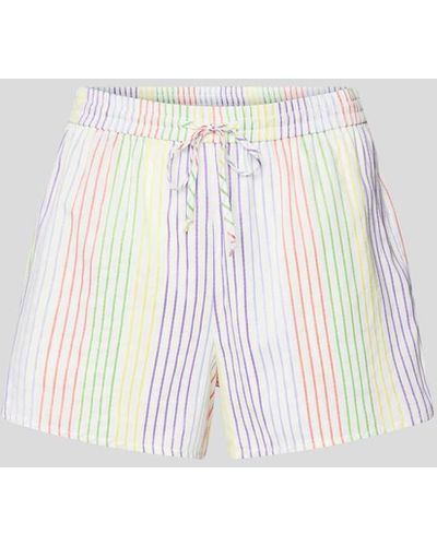 Lala Berlin Shorts mit Streifenmuster - Weiß